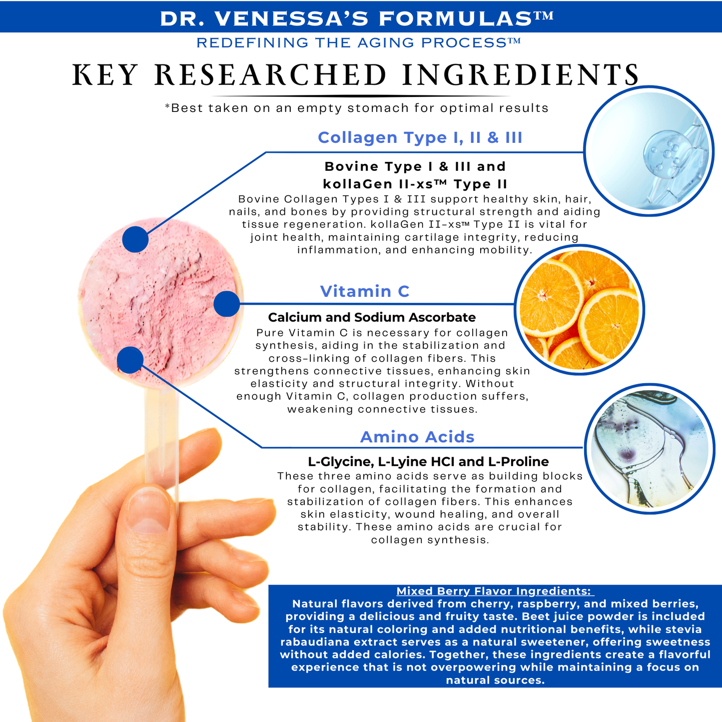 Dr. Venessa's Anti-Aging 3™ Collagen Types I, II, III, 615G
