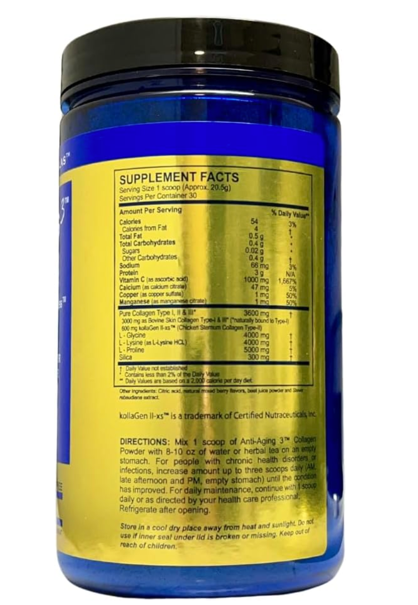 Anti-Aging 3™ Collagen Types I, II & III