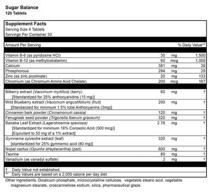 Sugar Balance 120 TABS